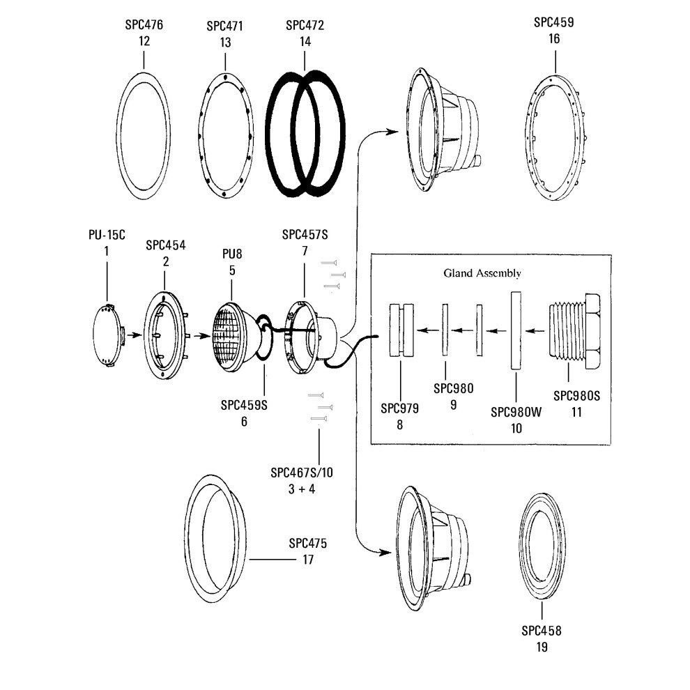 Certikin Screw Pack For Liner Face Plate & Back Ring12 X Face Plate Screws & 4 X Back Plate Screws (SPC514P)