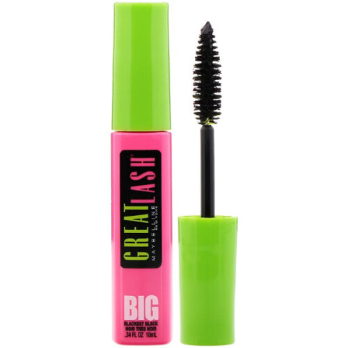 Maybelline Maybelline, Great Lash, Gro  e Wimperntusche, 130 Blackest Black, 10 ml 2