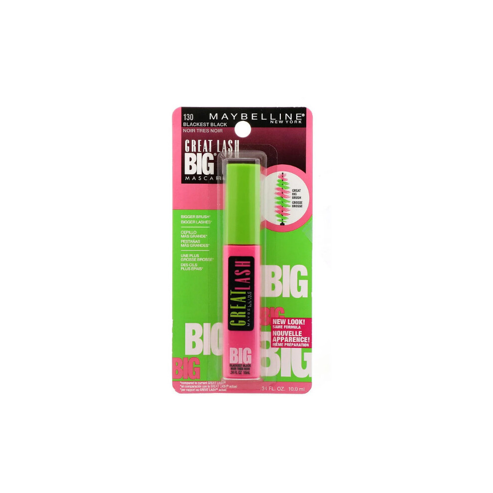 Maybelline, Great Lash, Big Mascara, 130 Blackest Black, 10ml