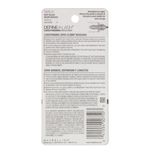 Maybelline Maybelline, Define-A-Lash, Lengthening Mascara, 801 Very Black, 6.5ml 1