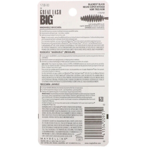 Maybelline Maybelline, Great Lash, Gro  e Wimperntusche, 130 Blackest Black, 10 ml 1
