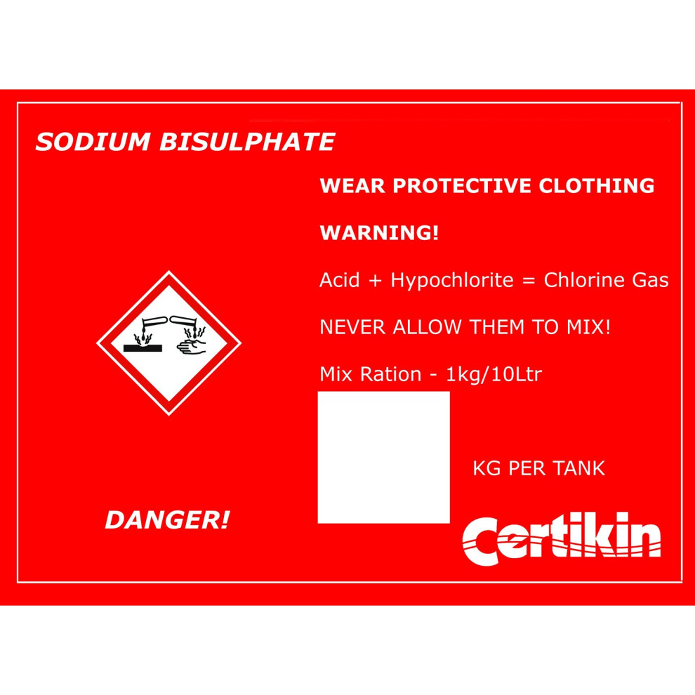 Certikin Sodium Bisulphate Label (LBL03)