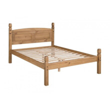 Corona 5'0" Low Foot End Bed Frame Solid pine Bedroom Furniture