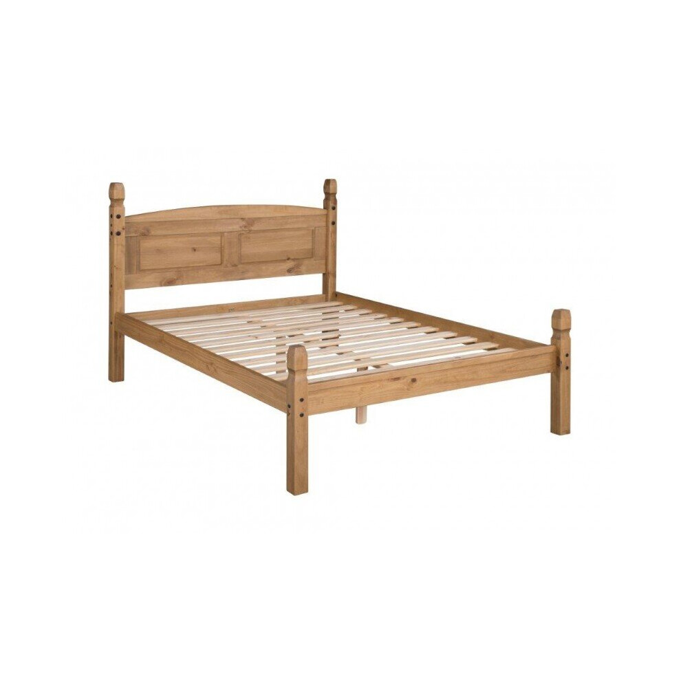 Corona 5'0" Low Foot End Bed Frame Solid pine Bedroom Furniture