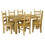 Mercers Furniture Corona 6'0" Dining Table & 6 Chairs Set Solid Wood Mexican Pine 2