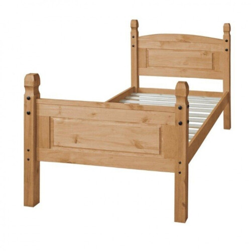 Mercers Furniture Corona 3'0" Single High Foot End Bed Frame Solid Pine 1
