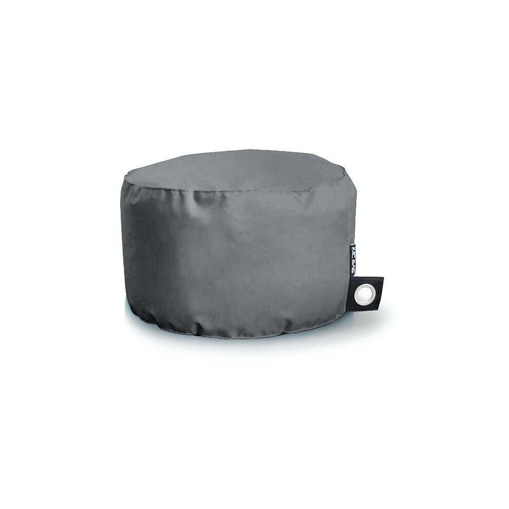 (Grey) Round Footstool/Pouffe Bean Bag