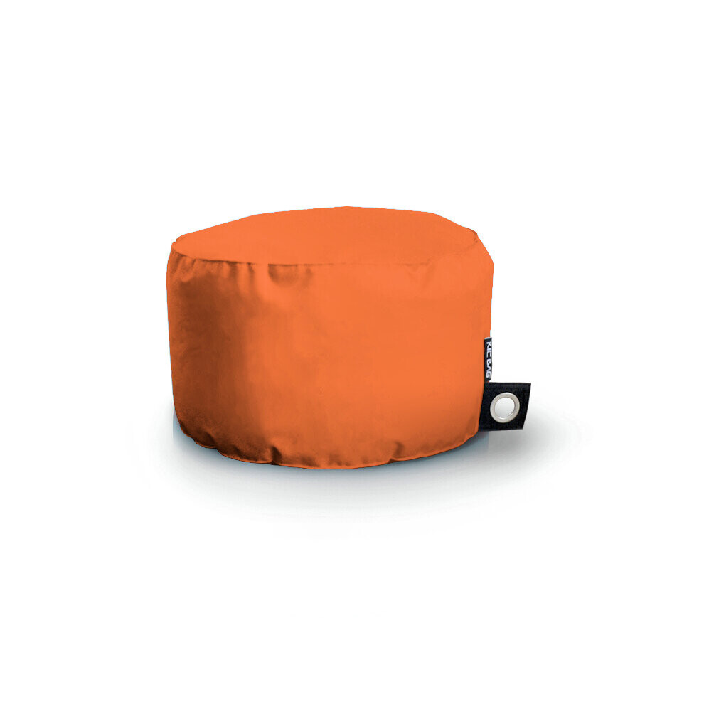 (Orange) Round Footstool/Pouffe Bean Bag