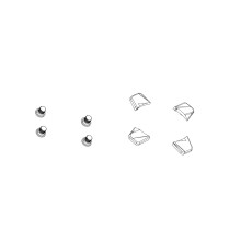SRAM Chainring Bolt Kit 4X2 M8X4.75X8.75 Steel 94 / 107 BCD - Pack Of 4