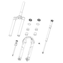 SRAM Rockshox Spare Fork Compression Damper Spare Housing Stop Fits Tk And Rl Remote Dampers Includes Housing Stop And Set Screw Judy / Recon / 30 / 3