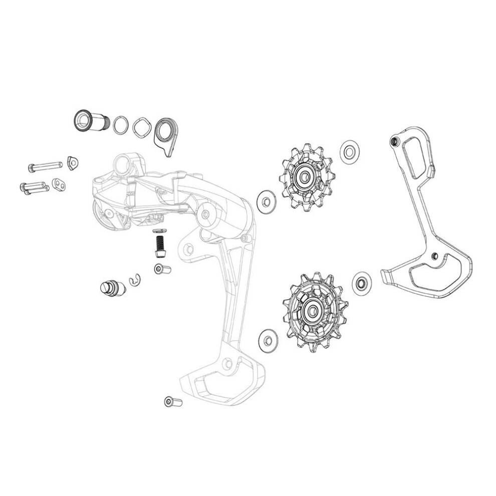 SRAM Spare Rear Derailleur B-Bolt / B-Screw / Limit Screws Red 36T Etap AXS