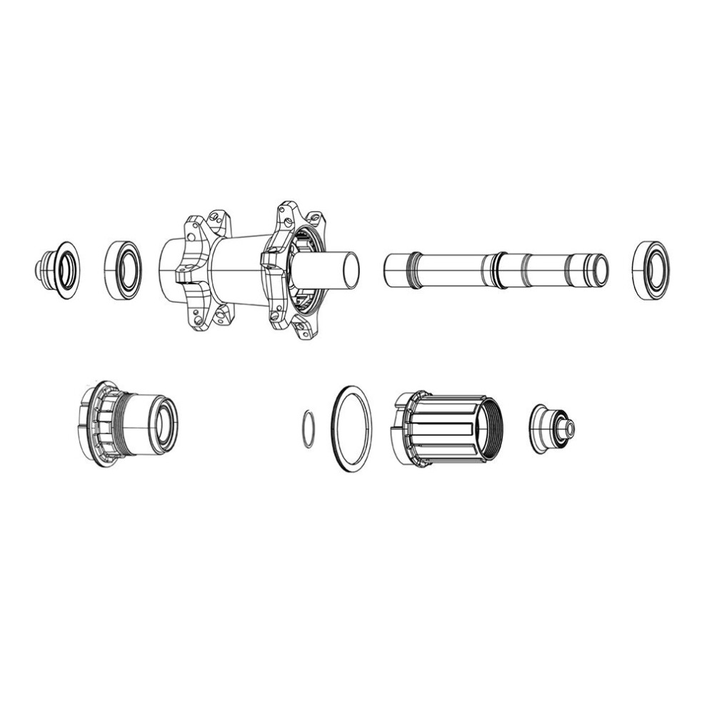 SRAM Wheel Axle End Cap Set Front 15X100 Zr1 Hubs