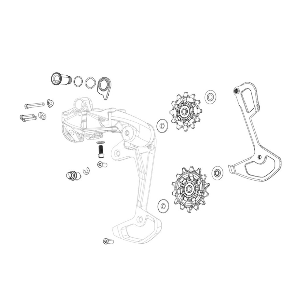 Sram Rear Derailleur Bolt And Screw Kit Gx Eagle Axs Includes B-Bolt / Washer And Limit Screws