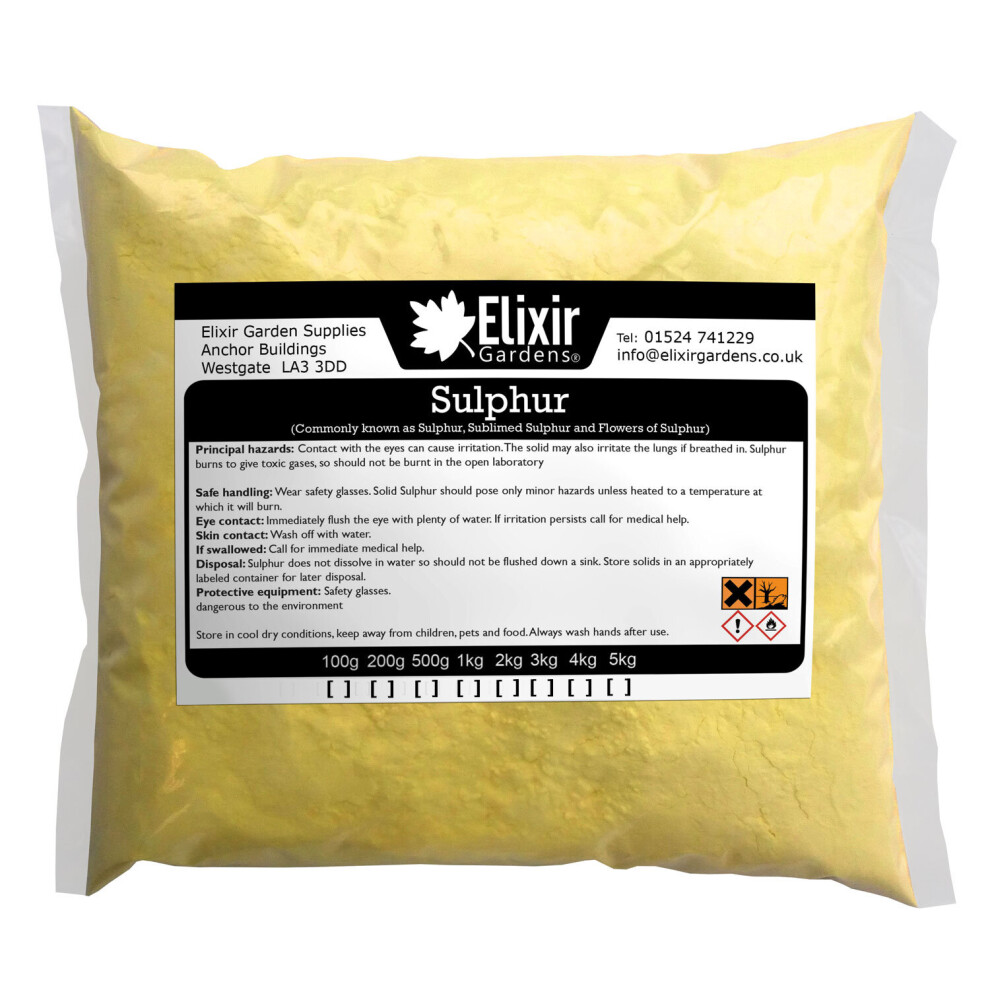 (5kg) Elixir Gardens | Flowers of Sulphur Powder | 50g - 5kg