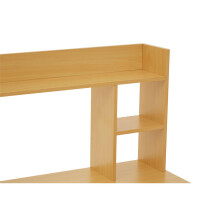 Premier Housewares Home Office Computer Desk, Workstation, Wooden, w90 x d50 x h128cm - Natural