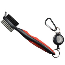 2PCS Golf Club Brush Groove Cleaner with Retractable Zip-line and Aluminum Carabiner Cleaning Tools Kit Tool