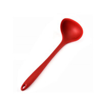 3Pcs Venlohome Non-stick Silicone Ladle Soup Spoon Curved Handle Heat Resistant Round Scoop With Hygienic Coating FDA Cook Utensils