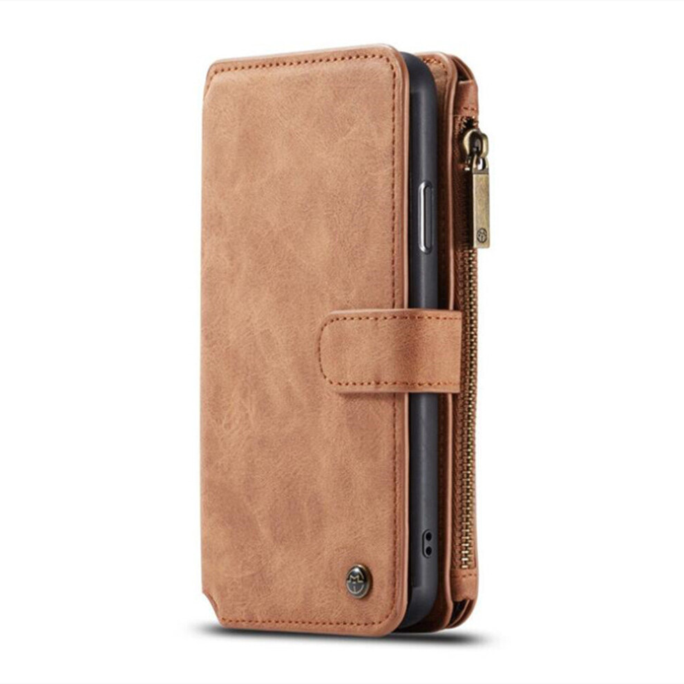 For Iphone Xr Handmade Pu Leather Large Capacity Detachable Zipper Wallet Cover For Iphone Xr Case 777178672482