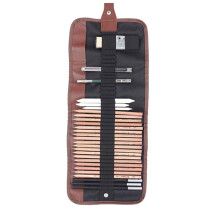 Art Supplies Artist Sketching Kit Professional Sketching Painting Pencils Canvas Roll up Pencil Case for Beginners Child