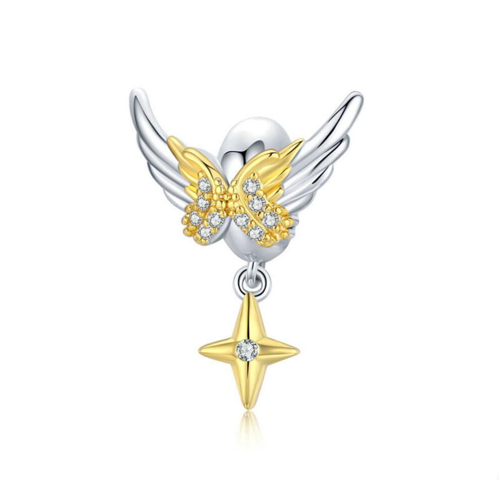Silver plating Brilliant Wings Charm for DIY Bracelet or Bangle Jewelry Beads-image-OPC-P79VCG2-NEW