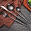 2Set Black Dinnerware Set Stainless Steel Cutlery Rainbow Dinner Set Knife Fork Spoon Silverware Set Kitchen Tableware Set 2