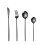 2Set Black Dinnerware Set Stainless Steel Cutlery Rainbow Dinner Set Knife Fork Spoon Silverware Set Kitchen Tableware Set 1