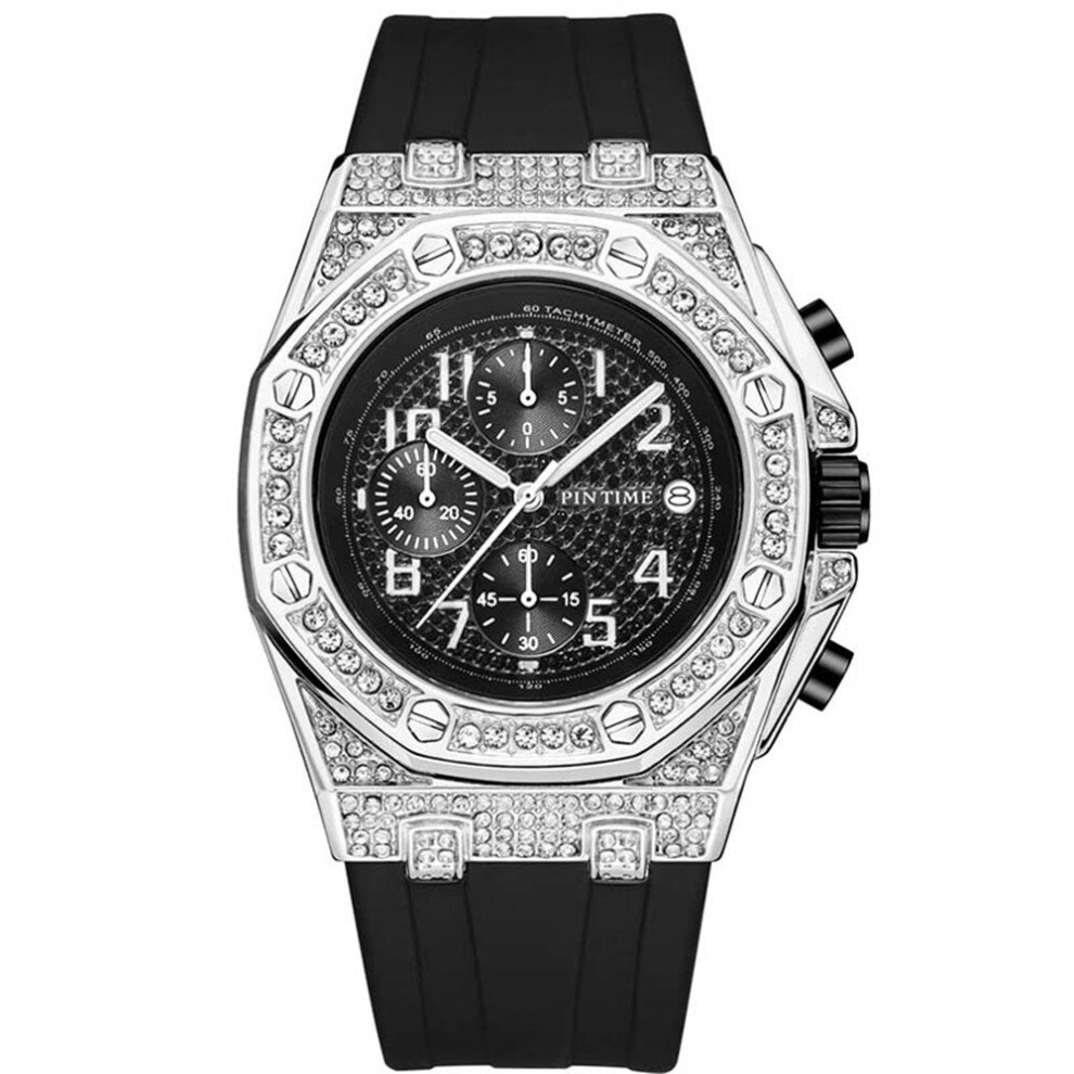Sport Chronograph Watch Men Military Diamond Mens Watches