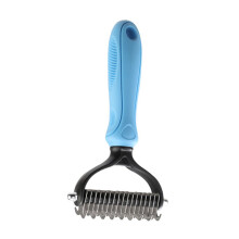 Hair Removal Comb for Dogs Cat Detangler Fur Trimming Dematting Deshedding Brush Grooming Tool Stainless Steel Double Side Comb