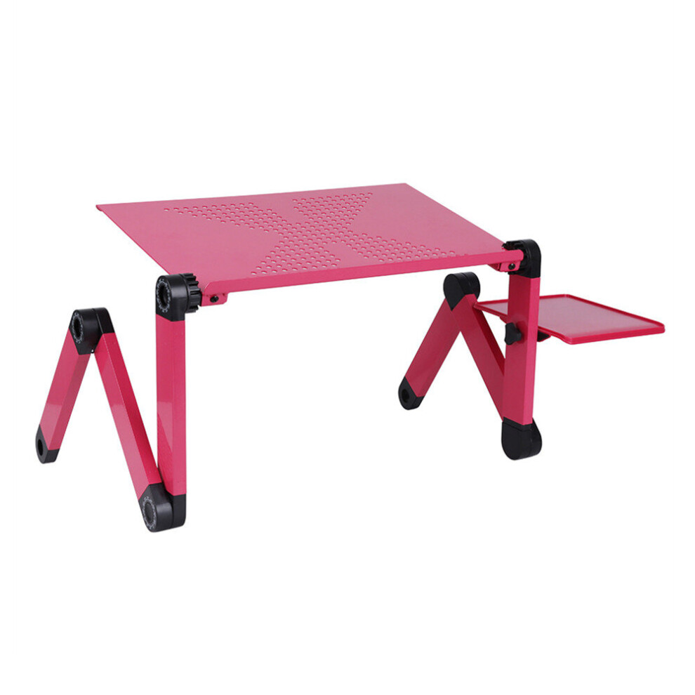 Adjustable Laptop Desk Stand Portable Aluminum Ergonomic Lapdesk For Tv Bed Sofa Pc Notebook Table Desk Stand With Mouse Pad Red 775821400116