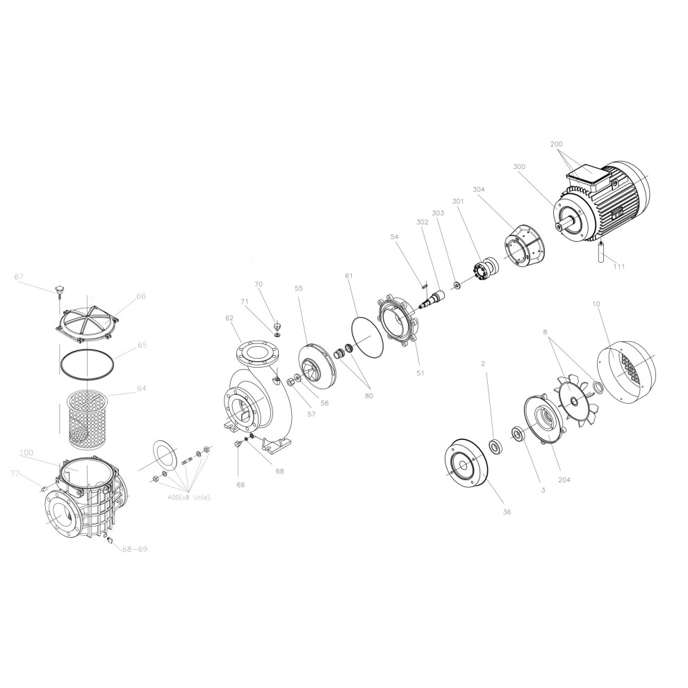 Certikin Prefilter Lid (Bph129 + Bph130) (SPBP013B)