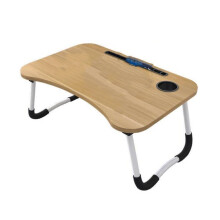 For Russian Portable Laptop Stand Holder Study Table Desk Wooden Foldable Computer Desk for Bed Sofa Tea Serving Table Stand