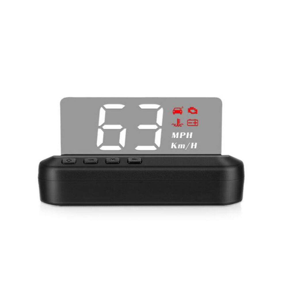 C100 Hud Display Intelligent Alarm System Universal Windshield Projector Driving Safety Obd2 Overspeed Warning 775821394316