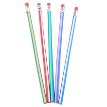 50pcs Colorful Flexible Soft Pencil With Eraser Stationery Student Colored Pencils School Office Supplies Office Furniture Sets