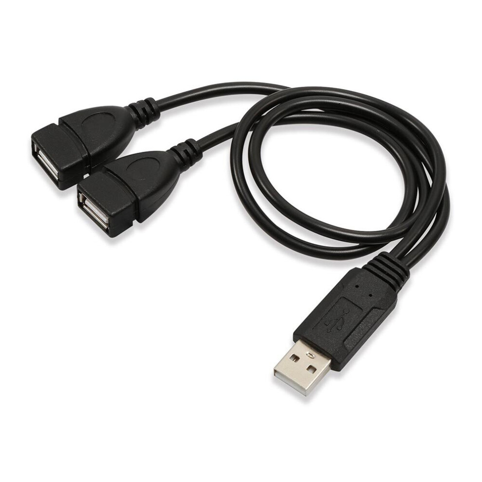 Universal Usb 2.0 Male To Dual Usb Female Jack Splitter 2 Port Usb Hub Data Cable Adapter Cord For Laptop Computer 777178716209