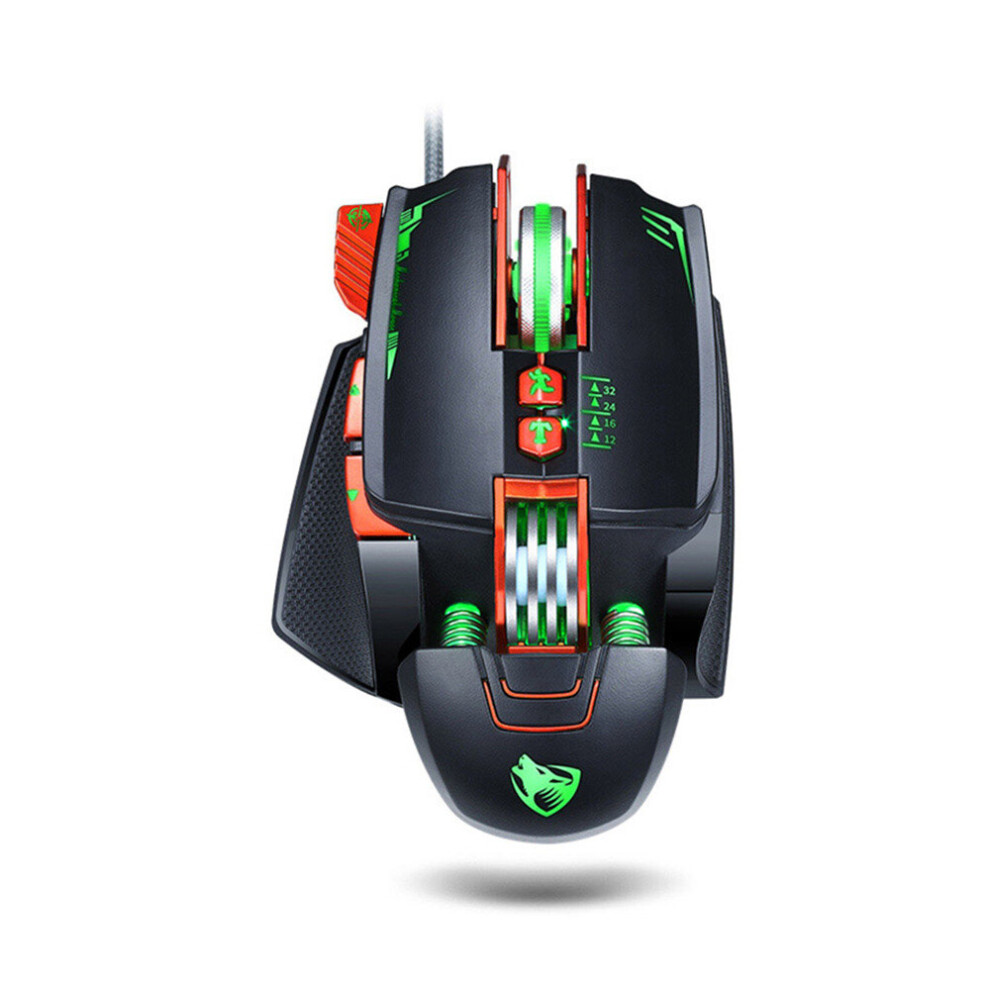 V9 Usb Wired Programmable Gaming Mouse 3200Dpi Adjustable Backlight 8 Custom Button Mechanical Gaming Mice For Pro Gamer/Lol 701942837449