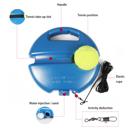 2PCS  Tennis Training Device with Ball Single Training Device Practice Self-Duty Tennis Self-learning Rebound Device Sparsring Device 2