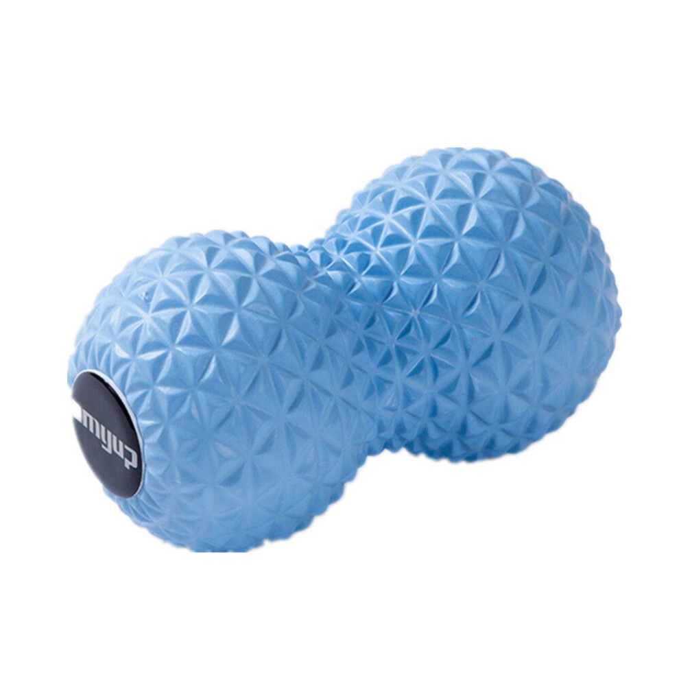 Chaochuang Blue Peanut Roller Fitness Ball Double Lacrosse Ball Trigger Point Massage Ball Myofascial Release Deep Tissue Massager
