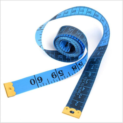 1pc Flat 150cm/60" Body Measuring Ruler Sewing Tailor Tape Measure Soft Flat Sewing Ruler Meter Sewing Measuring Tape Random Color