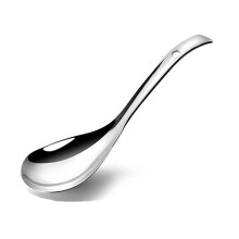 2Pcs 304 Stainless Steel Thicken Rice Paddle Scoop Spoon Dinner Dish Soup Round Head Buffet Serving Scoop Hotel Restaurant Cutlery