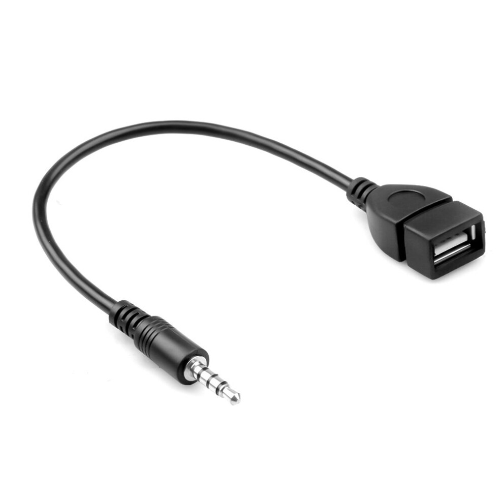 3.5Mm Audio Aux Jack To Usb 2.0 Type A Male To Female Otg Converter Adapter Cable For Car Mp3 701942842979