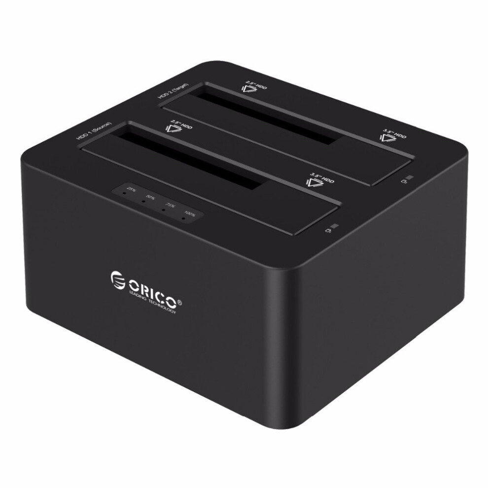 2.5 3.5 Inch Hard Drive Docking Station 2 Bay Usb3.0 To Sata Hdd Case Support Uasp 16Tb Hdd Enclosure (6629Us3) Black 701942833762
