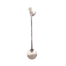 4Pcs Cute 304 Stainless Steel Kitty Cat Fruit Fork Coffee Stirring Spoon Ice Spoon Tea Spoon Dessert Scoop Long Handle Tableware