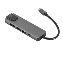 5 in 1 USB C Hub to HDMI-compatible Gigabit Ethernet Rj45 Adapter for Macbook Pro iPad Pro 11 12.9 2018 Thunderbolt 3 Type c Hub