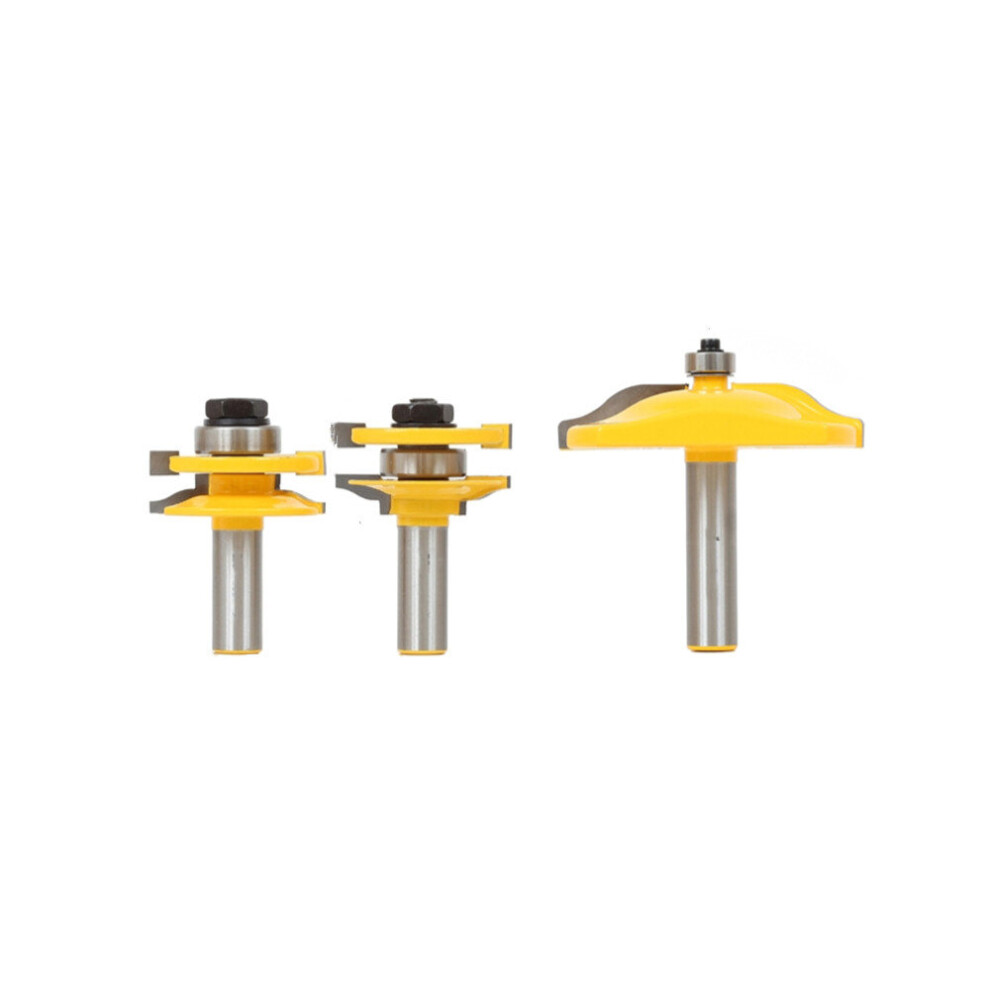 3 Pcs 12Mm Shank Rail & Router Bits Woodworking Cutter Tenon Cutter For Woodworking Tools 777178653009
