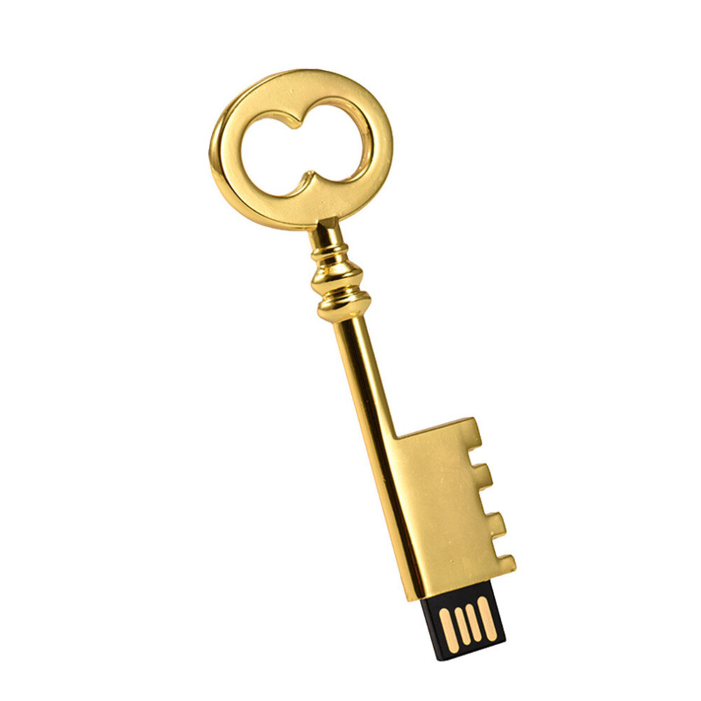 Creative Key Usb 2.0 Usb Flash Drive Pendrive 64Gb Memory Stick Gifts Gold 701942833786