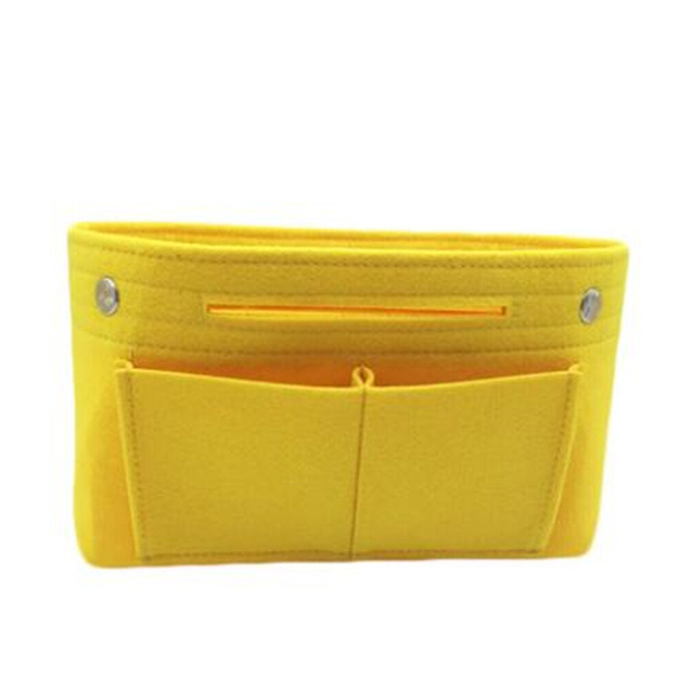 Chaochuang Felt Cloth Insert Storage Bag Multi-Pockets Fits In Handbag Cosmetic Toiletry Bags For Travel Organizer Makeup Storage Organizer