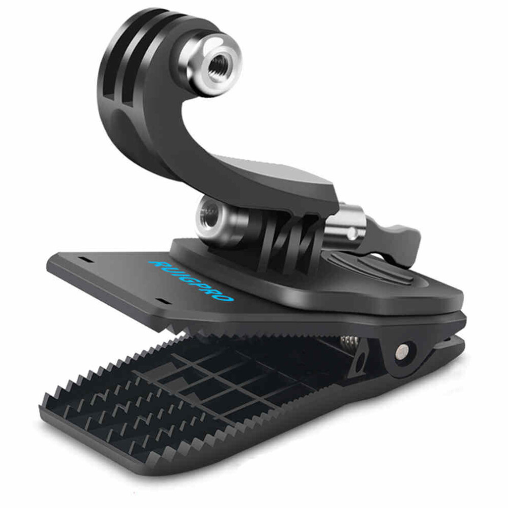 360-Degree Rotation Backpack Clip For Gopro Hero 9 8 7 Portable Backpack Clamp For Dji Osmo Action Black 777178632196