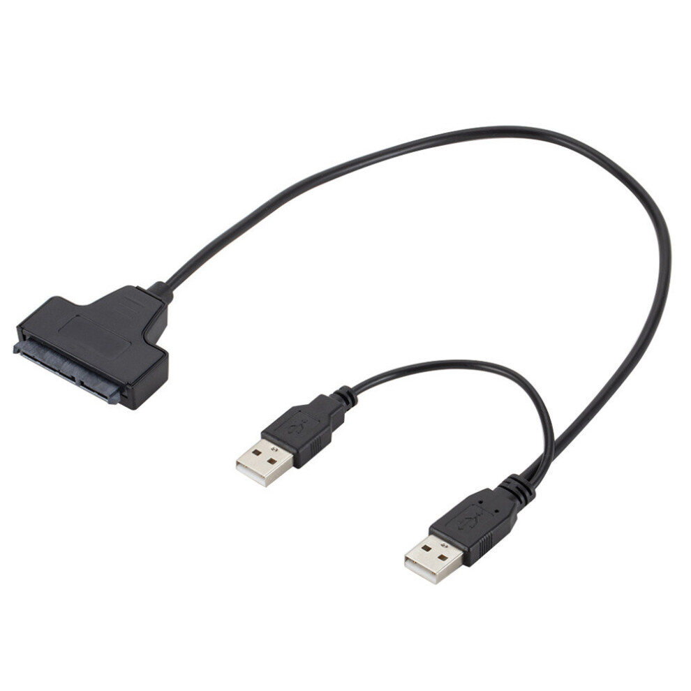 Usb To Sata Usb 2.0 To 2.5Inch Hdd 7+15Pin Sata Hard Drive Cable Adapter For Sata Ssd & Hdd Adapter Usb2.0 Power Supply Black 701942843990