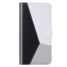 Luxury Tricolor Block Flip Case For iPhone11 PU Leather Holder Card Slot Stand Wallet Cover