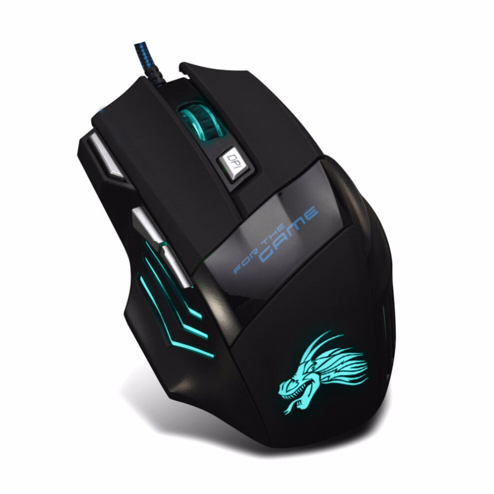 5500 Dpi Optical Usb Wired Mouse Led Blight Gaming Mouse Professional 7 Button Mouse Mice For Gamer Pc Laptop Computer 701942837739